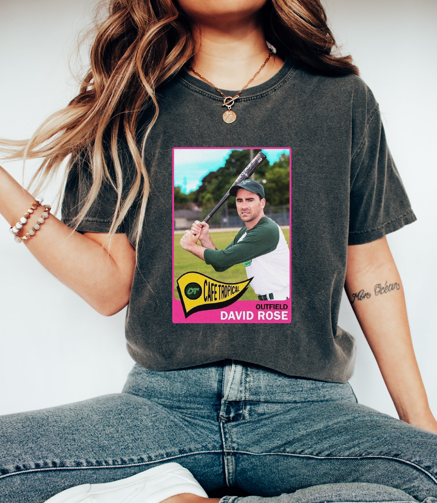 Comfort Colors David Rose Baseball Card Tee