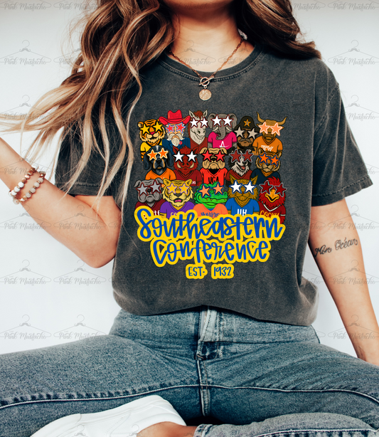 SEC- Southeastern Conference- Saturdays In The South Shirt/ Comfort Colors or Bella Canvas/ Youth and Adult Sizes