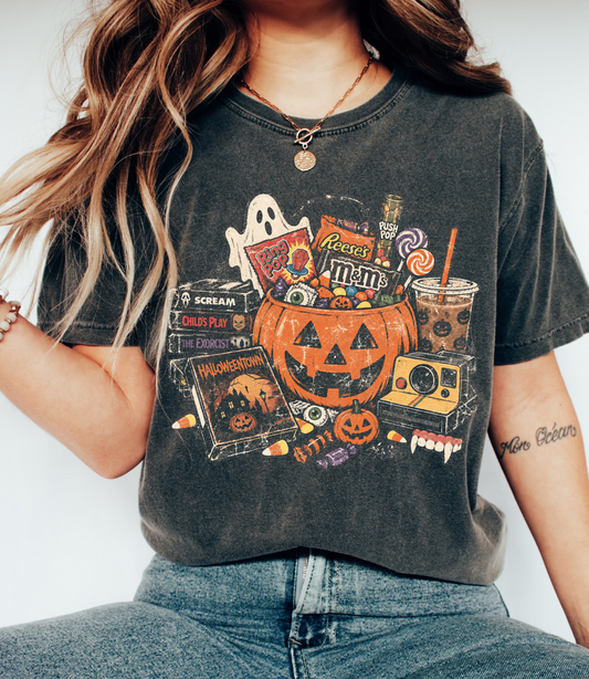 Comfort Colors Halloween Candy Vintage Shirt/ Halloween Shirt/ Youth and Adult Sizes