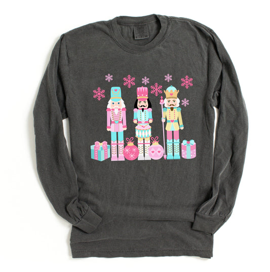 Bella or Comfort Colors Long Sleeve Pastel Nutcracker Tee/ Long or Short Sleeve Options/ Christmas