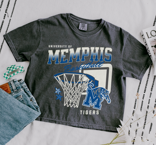 Memphis Crop - Comfort Colors Cropped Tee/ Spirit Drop /Memphis Basketball