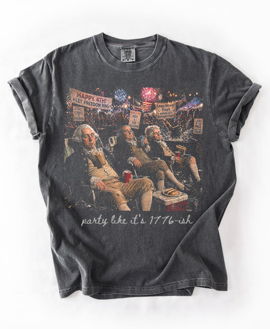 Comfort Colors or Soft Bella Canvas Party Like It's 1776 Halftone July 4th Tee/ Memorial Day or July 4th Tee/ 4th Of July/ Youth and Adult Sizes