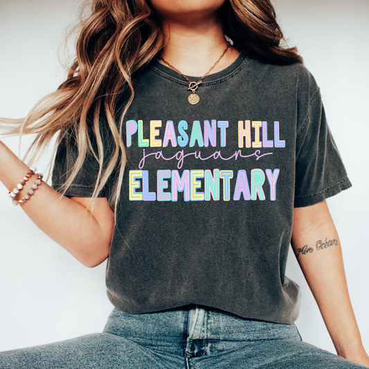 Comfort Colors Pleasant Hill Elementary School Tee  - YOUTH and ADULT SIZING