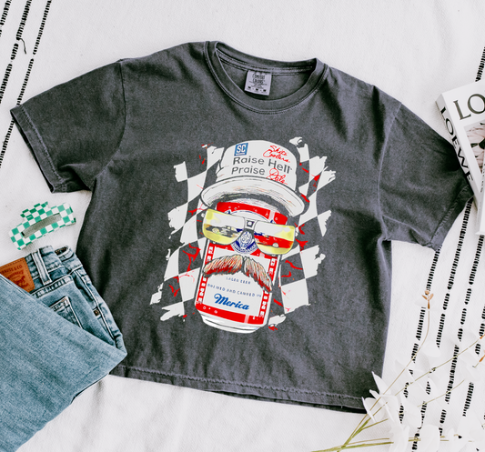 Comfort Colors Cropped Tee- Raise Hell Praise Dale/ Funny Summer Tee