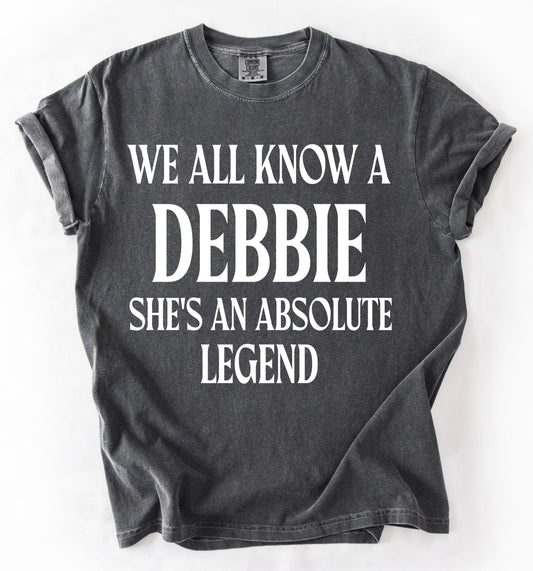 Comfort Colors Legend with Name Shirt/ Youth and Adult Sizes