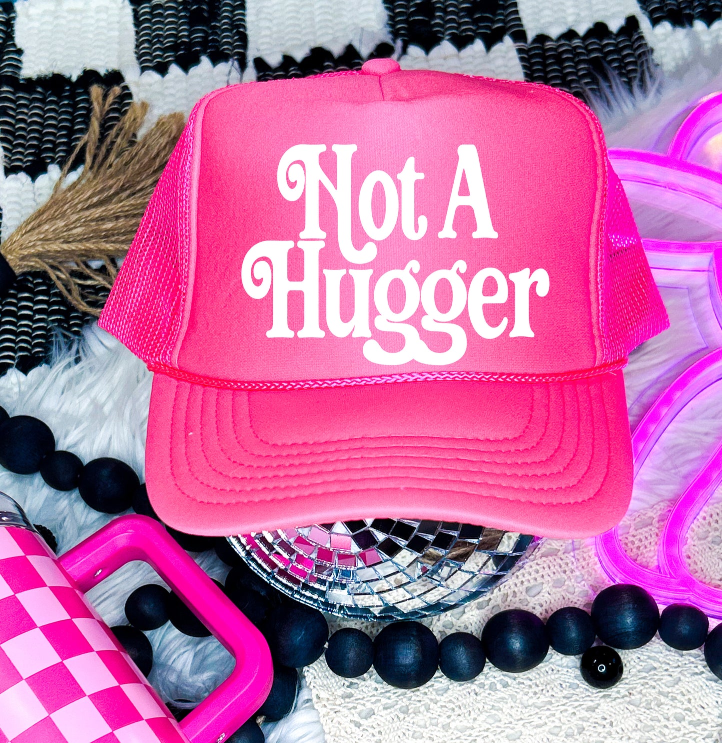 Not A Hugger Funny Trucker Hat/ Funny Gifts/ Trucker Cap/ Vacation Hats/Multiple Colors