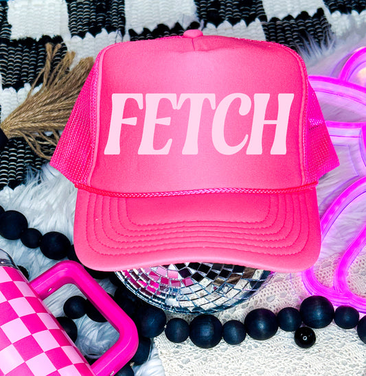 Pink Fetch Trucker Hat /Gifts for Her (That's So) Fetch Hat / Mean Girls Hat