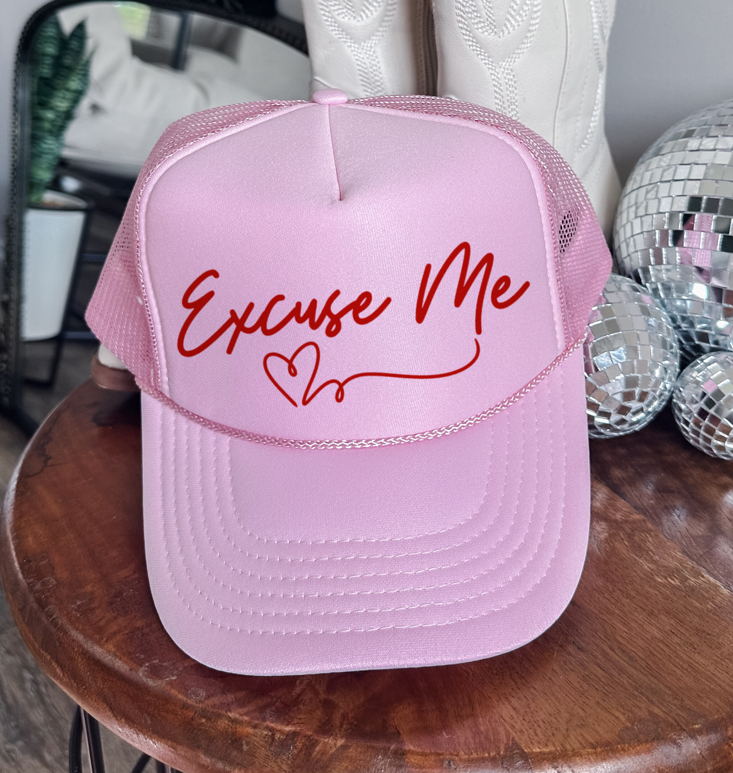 Excuse Me Heart Otto Trucker Hat / Valentines Trucker Hat/ Valentines Cap/ Multiple Colors