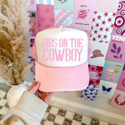 Dibs on the Cowboy Trucker Hat/ Gifts for Her/ Vintage Hat
