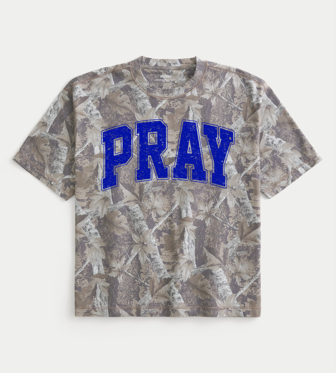 Camo Boxy Crop Pray Tee/  Adult Sizes