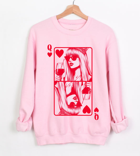 Swiftie Queen of Hearts Valentine Unisex Sized Sweatshirt/ Gildan or Bella Brand/ Adult Sizes