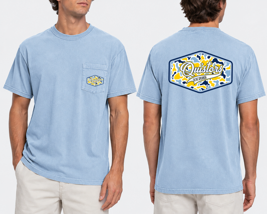 Comfort Colors Olive Branch Quistors Camo Tigers Tee- Vintage Pocket Tee/ Youth Sizes will NOT have actual pocket