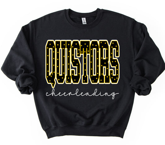 Gildan or Bella Canvas Quistors Cheerleading Sweatshirt / Youth and Adult Sizes/ Desoto County Schools / Mississippi School Shirt