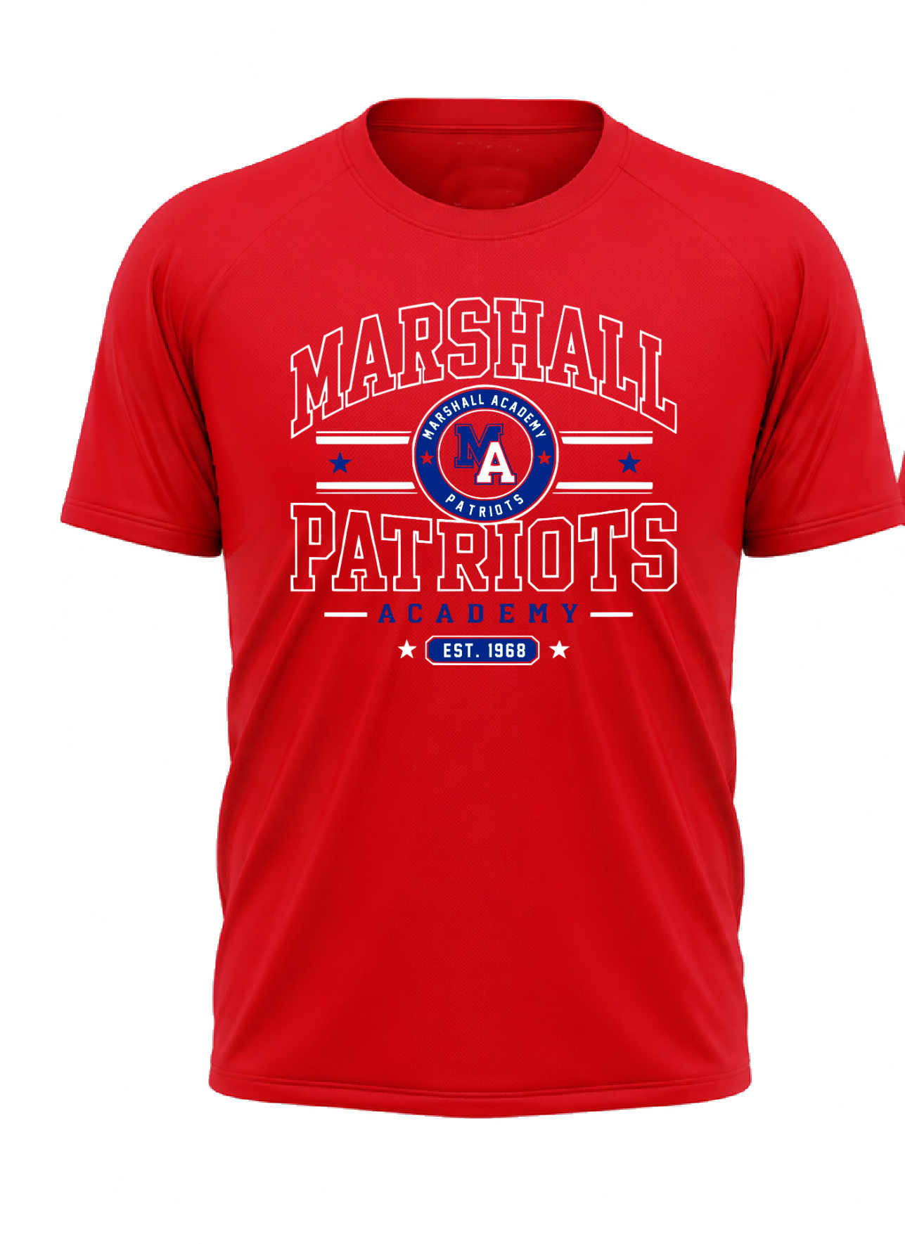 Drifit Marshall Academy Patriots Shirt/ Youth and Adult Sizes