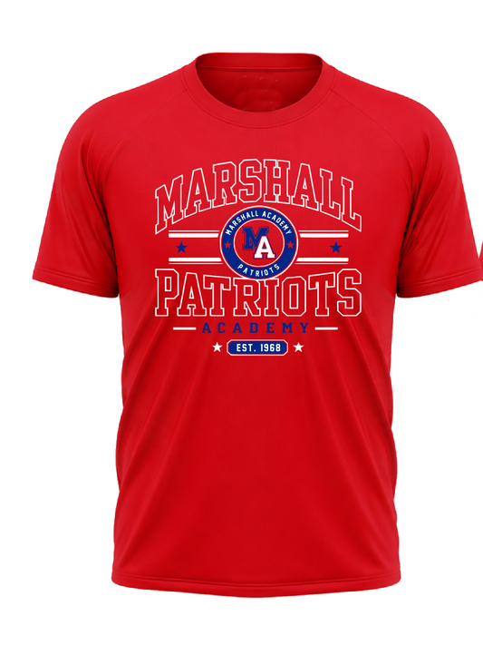 Drifit Marshall Academy Patriots Shirt/ Youth and Adult Sizes