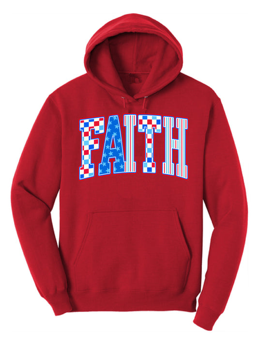 Faith Patriotic Hoodie/ Youth and Adult Sizes