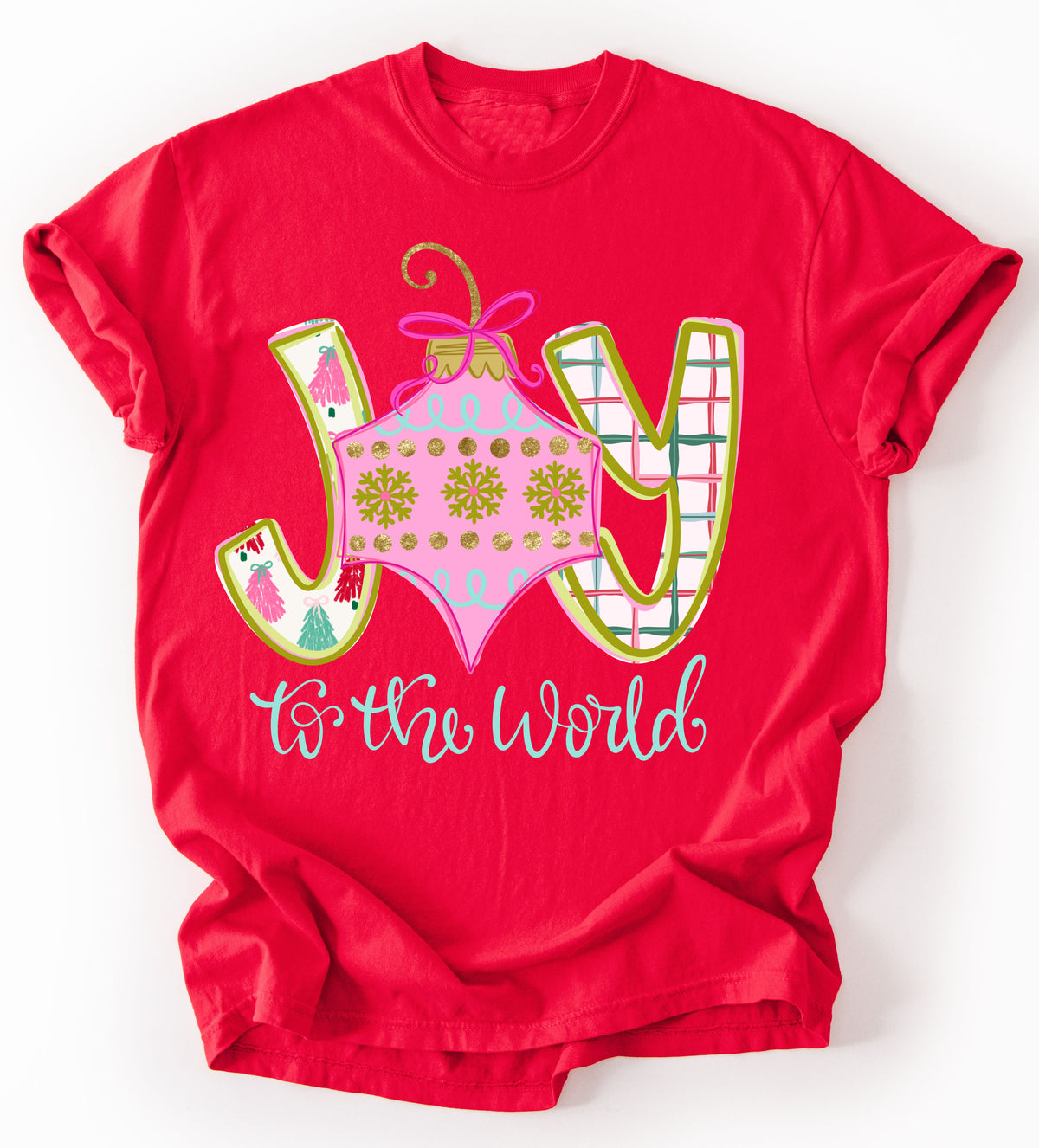 Joy To The World ChristmasTee / Youth And Adult Sizes/ Christmas T-Shirt