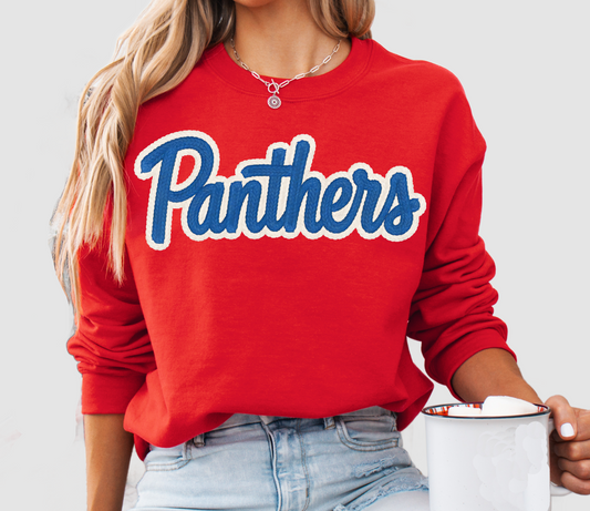 Panthers Bella or Gildan Brand Faux Yarn Sweatshirt/ Youth and Adult Sizes