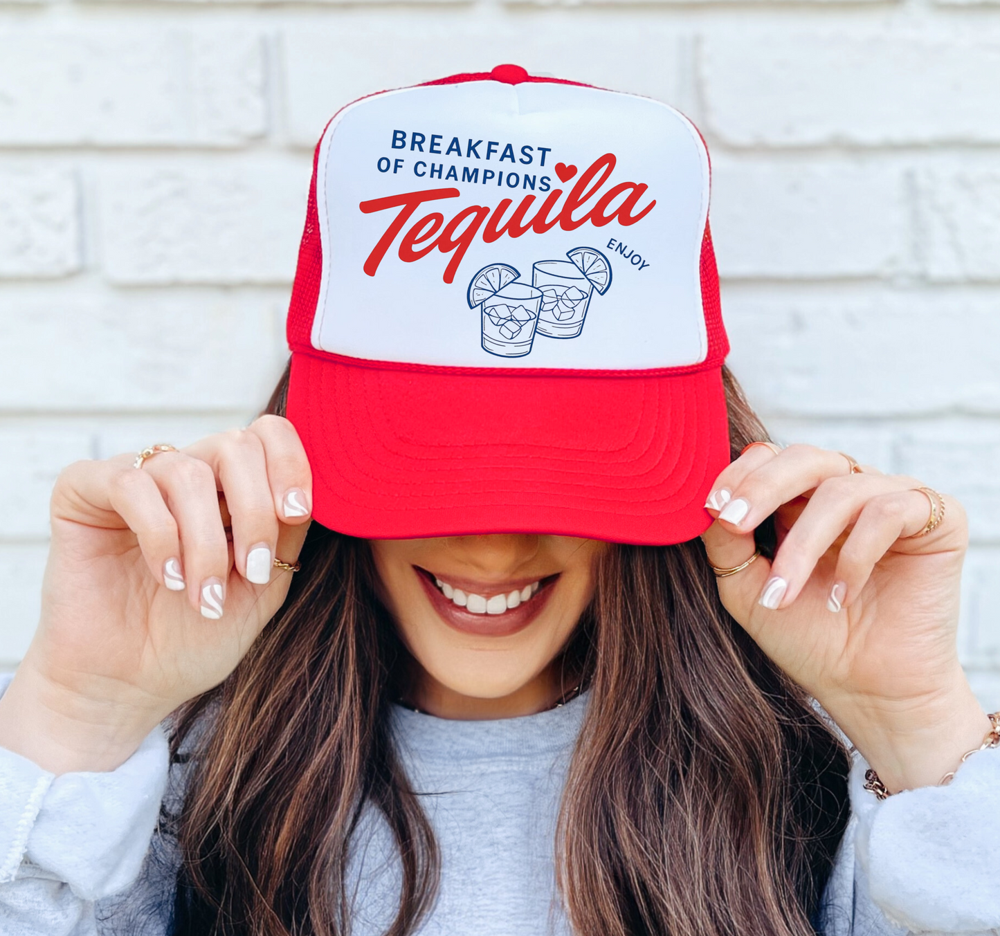 Tequila - Breakfast of Champions - Trucker Hat/ Funny Trucker Hat / Vacation Truckers/ Vacation Trucker Hat