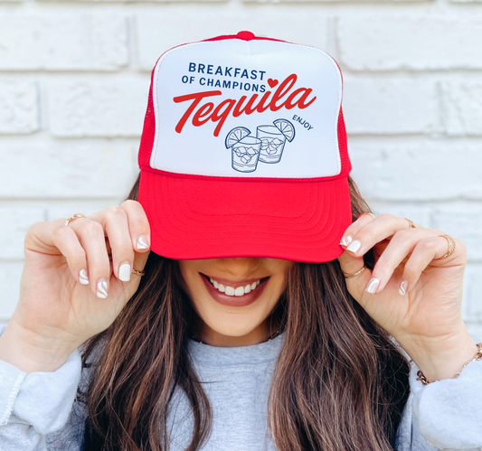Tequila - Breakfast of Champions - Trucker Hat/ Funny Trucker Hat / Vacation Truckers/ Vacation Trucker Hat