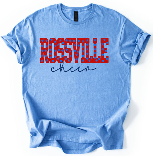 Gildan Softstyle Rossville Cheer Shirt/ Youth and Adult Sizes