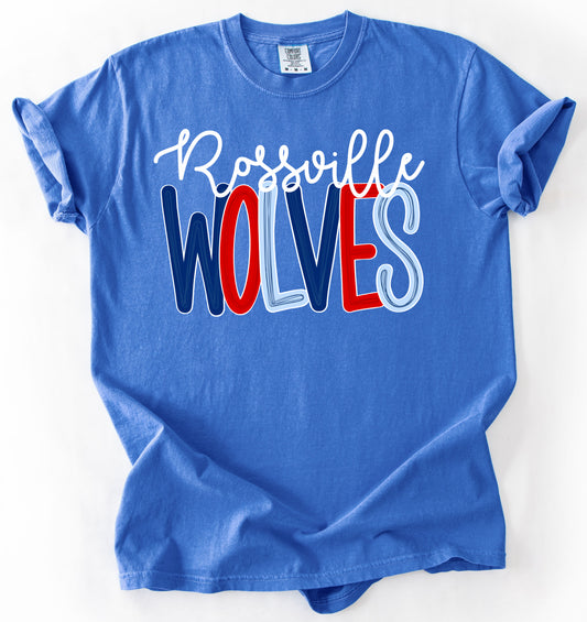 Comfort Colors or Gildan Softstyle Rossville Christian Academy Wolves Shirt/ Youth and Adult Sizes