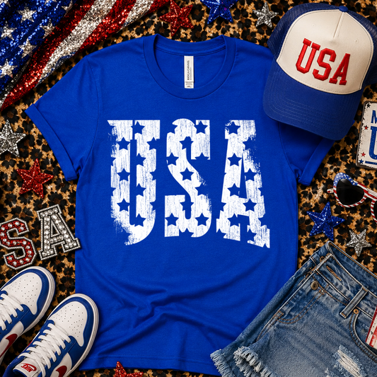 TEE TUESDAY DEAL - ROYAL BLUE BELLA - ONLY $16 WITH CODE SAVE20- USA with stars