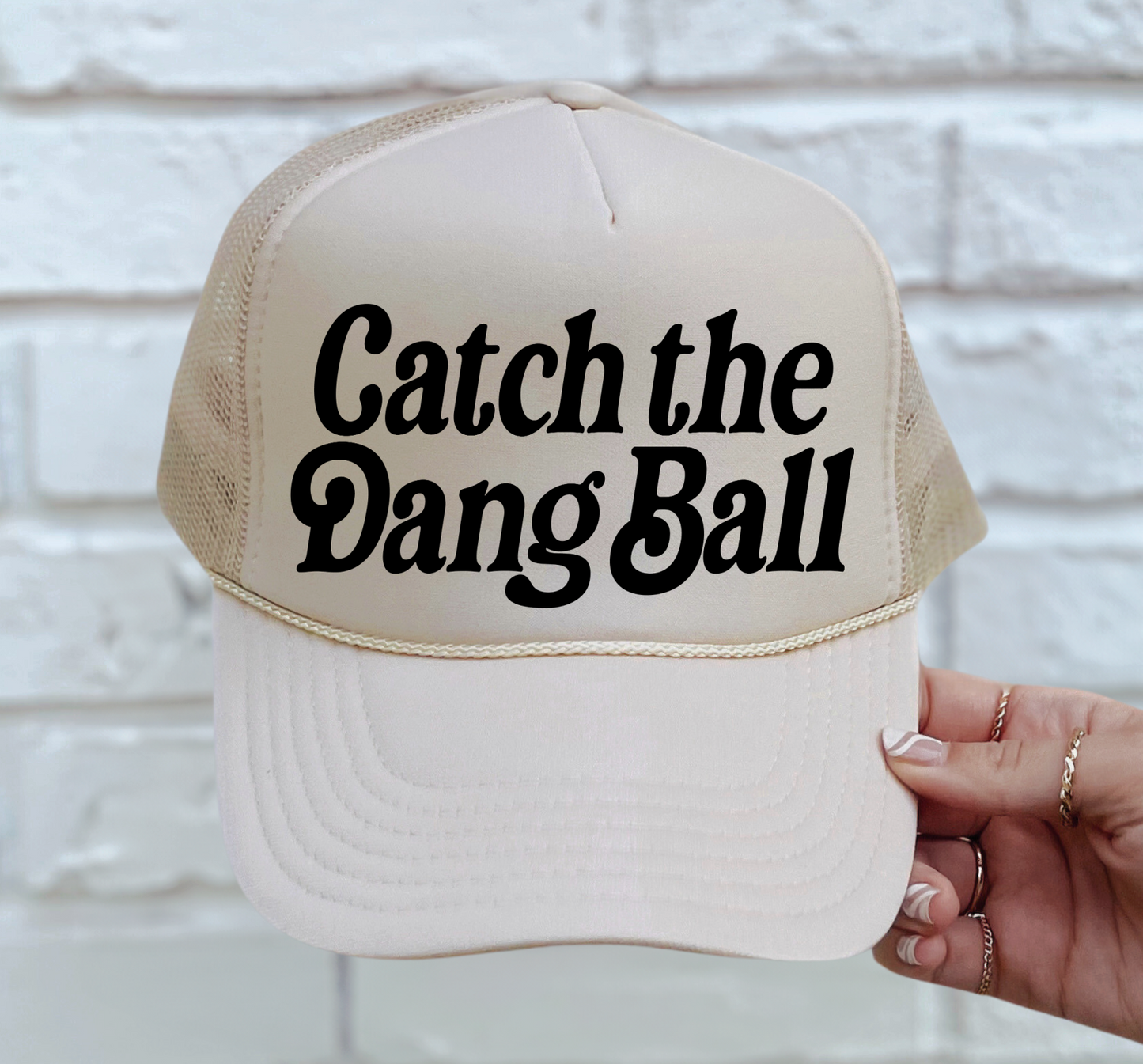 Catch The Dang Ball Baseball Trucker Hat/ Funny Gifts for Her/ Baseball Mom Hats/ MULTIPLE COLORS