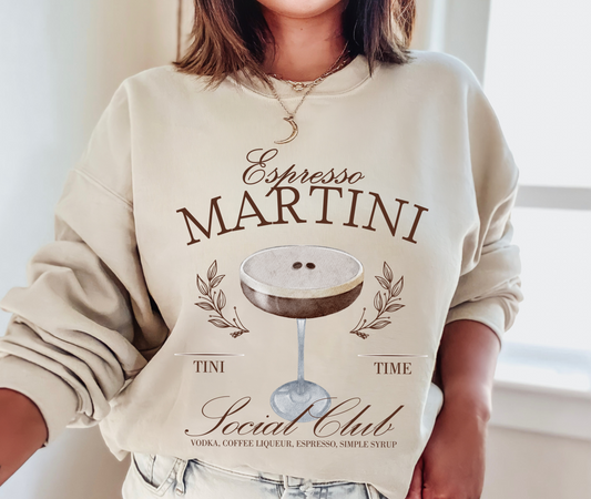 Bella or Gildan Espresso Martini Social Club Sweatshirt