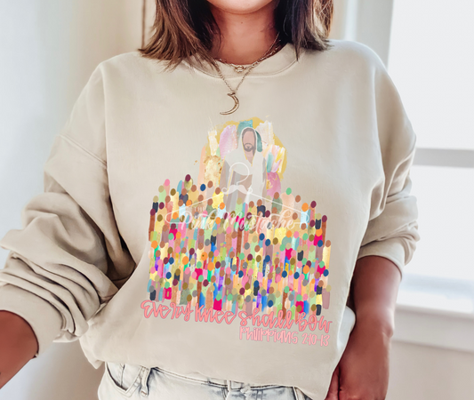 Gildan, Comfort Colors, or Bella Canvas Every Knee Shall Bow Sweatshirt/ Religious Sweatshirt/ Easter Sweatshirt