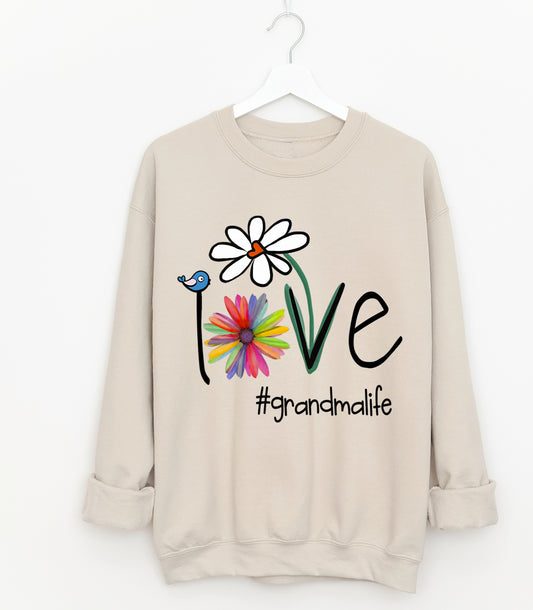 Gildan or Bella Canvas Love Grandma Life Sweatshirt