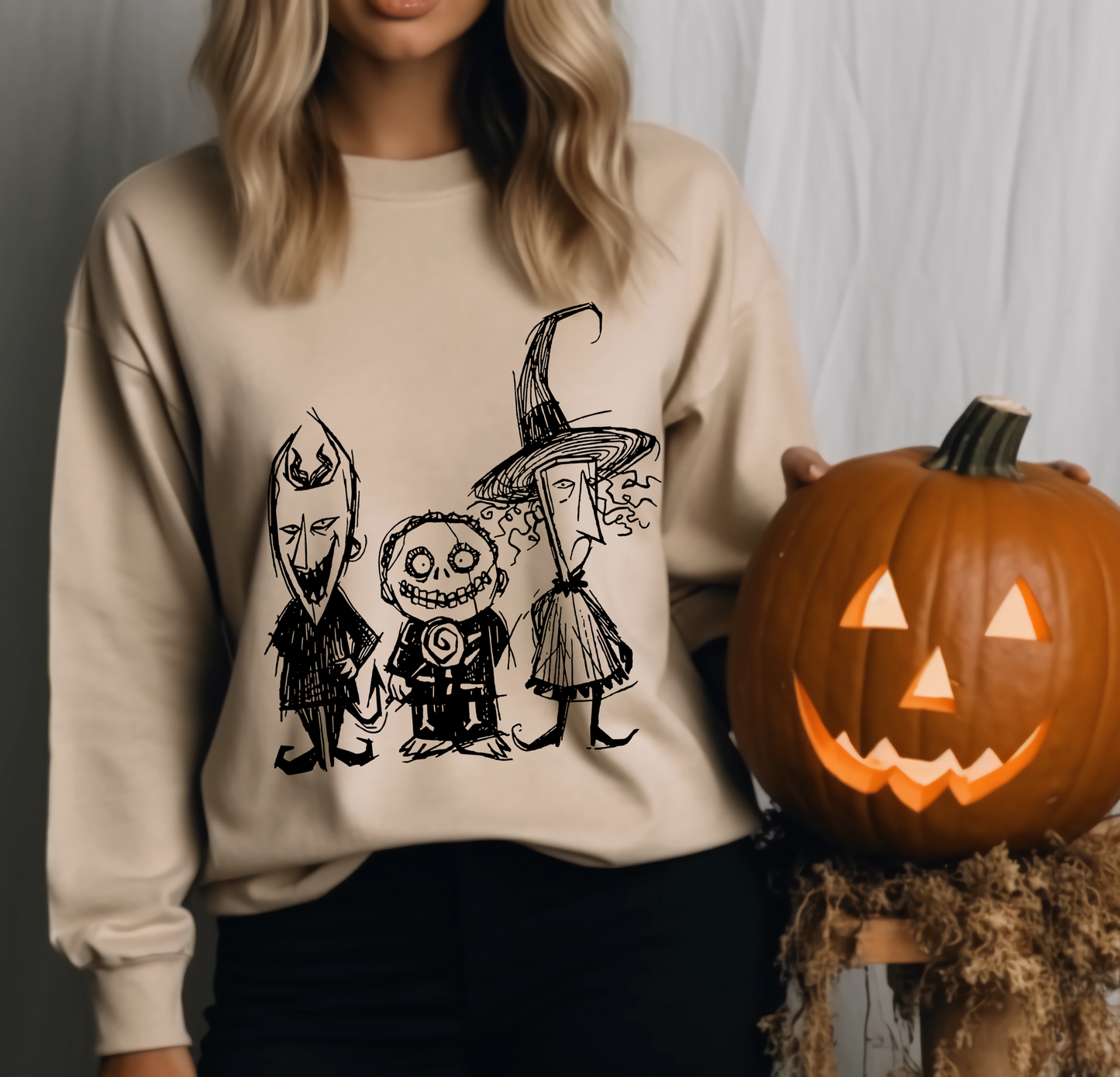Bella or Gildan Halloween Sweatshirt/ Lock Shock and Barrel Halloween Sweatshirt