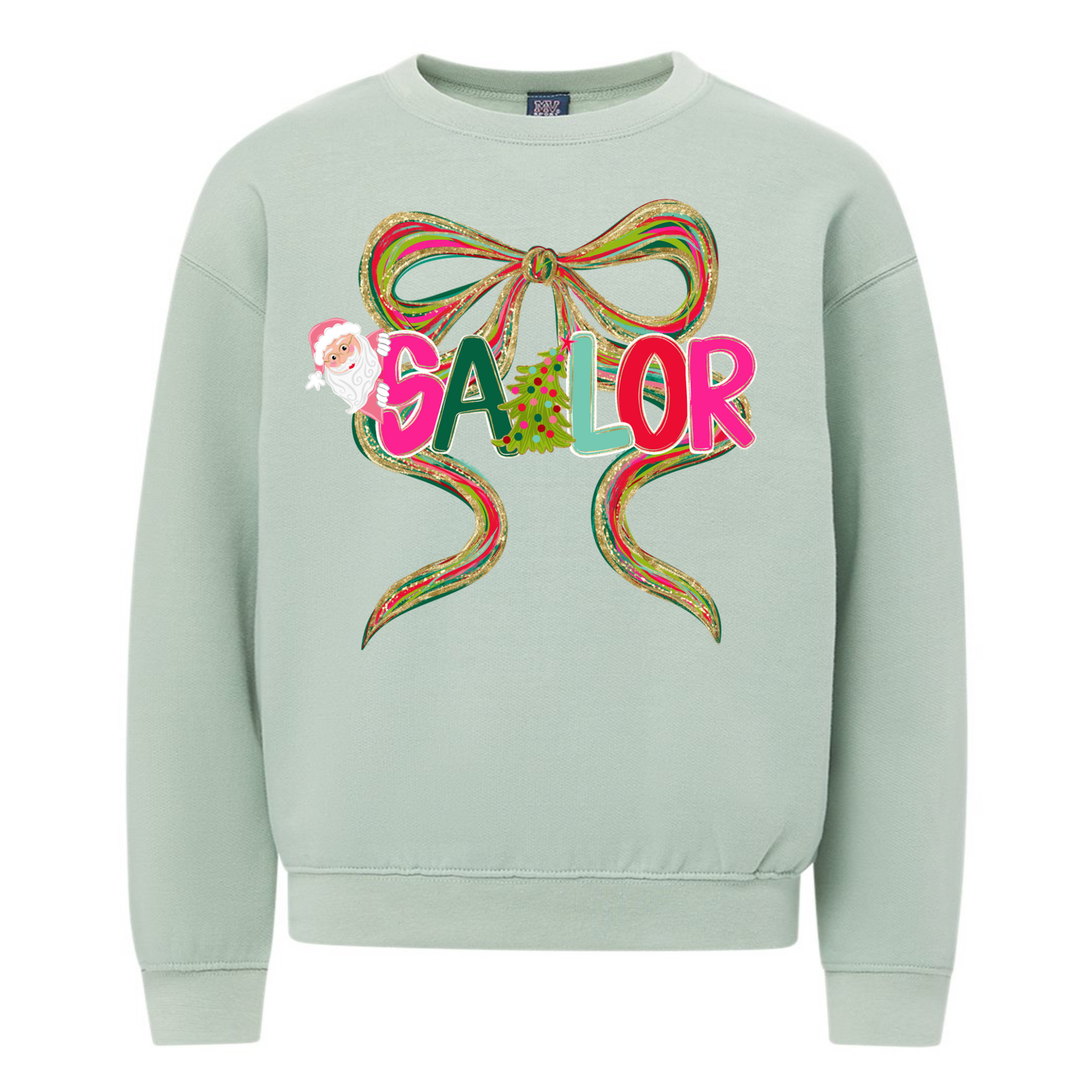 Custom Christmas Themed Name Sweatshirt/ Youth and Adult Sizes/ High Quality Sweatshirts