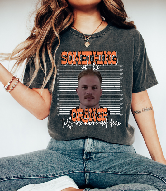 Something In The Orange Mug Shot Tee/ CC or Bella / Country Western Tee/ ZB Mugshot Shirt