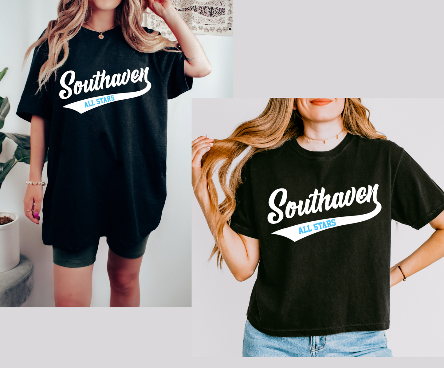 Southaven All Stars Boxy Crop or Full Length Tee/ Bella or Comfort Color Options