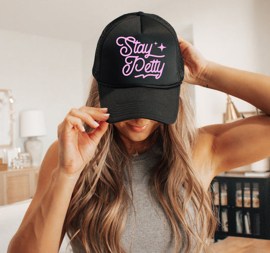 Stay Petty Black Trucker Hat