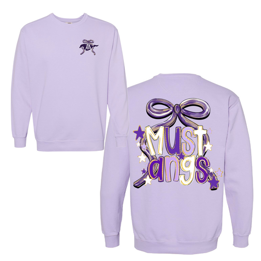 Comfort Colors Mustangs Sweatshirt /  Adult Sizes / Lipscomb Mustangs