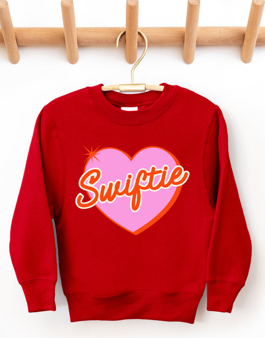 Swiftie Heart Valentine Unisex Sized Sweatshirt/ Youth and Adult Sizes