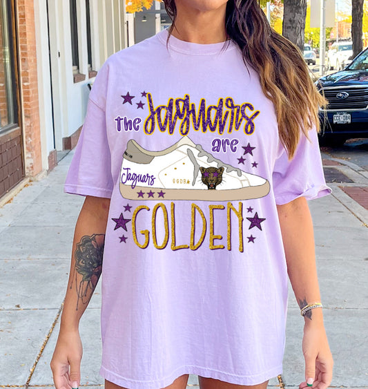 Comfort Colors or Bella Canvas The Jaguars are Golden Tee / Desoto County Schools / Mississippi School Shirt /Youth and Adult Sizes - DC Jags/ Desoto Central
