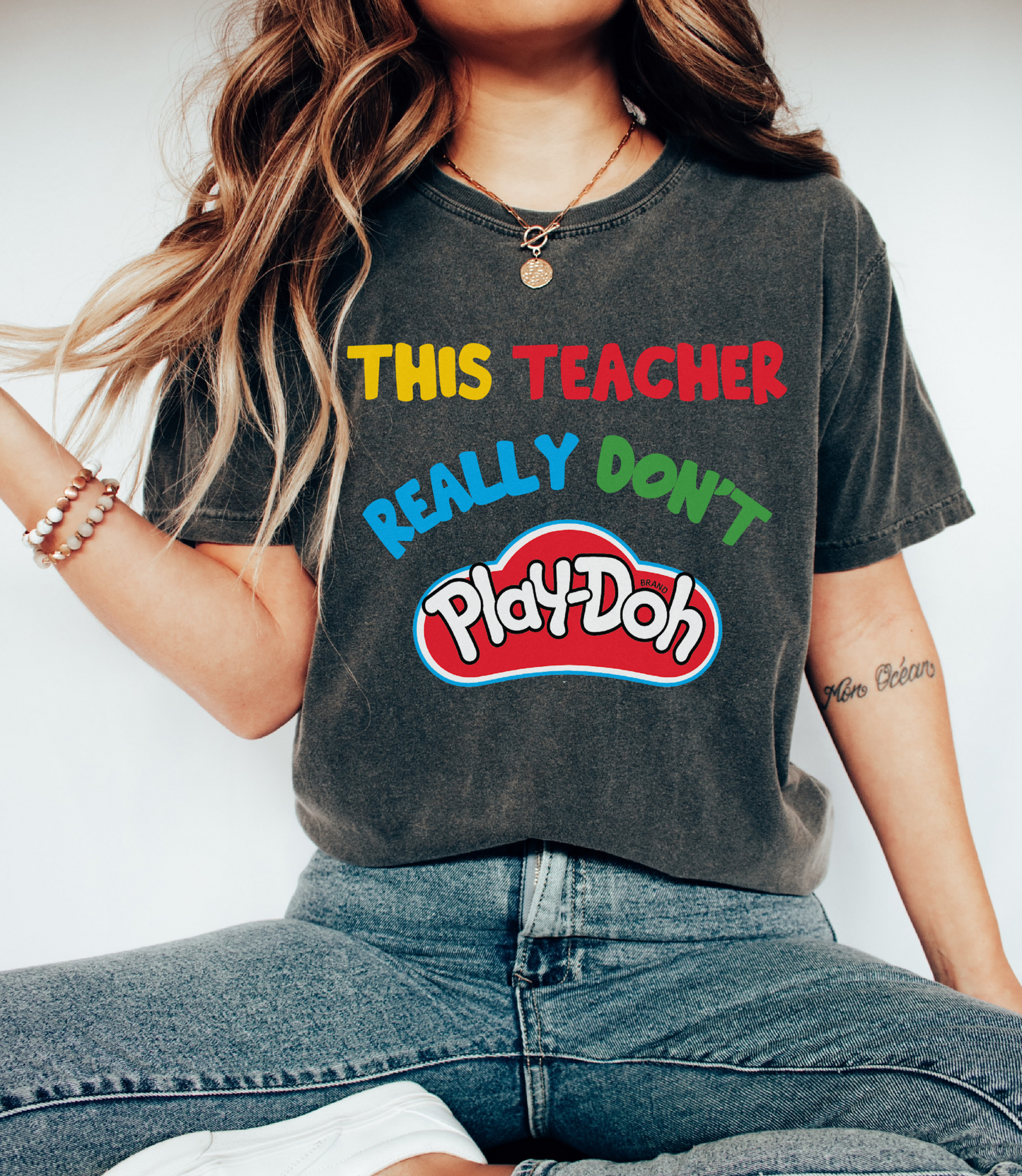 Comfort Colors This Teacher Really Don't Play Doh Shirt/ Back To School Shirts