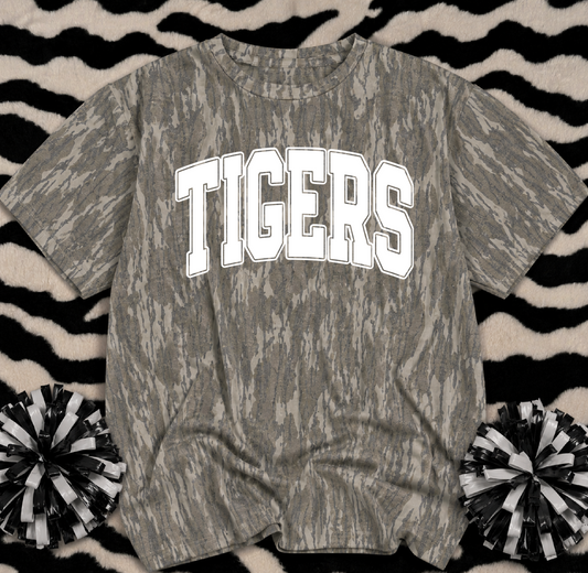 Mossy Oak Camo Shirt/ Hernando Tigers  0r Customized for ANY School or Team - Just Type In the Boxes- Adult and Youth Sizes