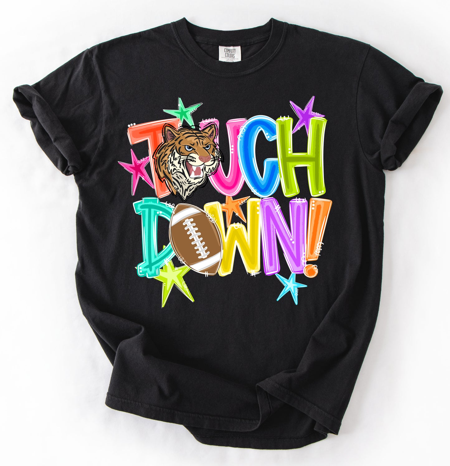 Comfort Colors Hernando Tigers Touchdown Tee/ Hernando Tigers Shirt/ Youth and Adult Sizes