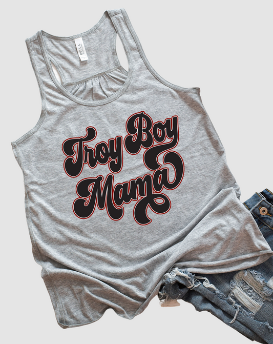 Troy Boy Mama Soft Style Tank/ Troy Baseball Little League Shirts
