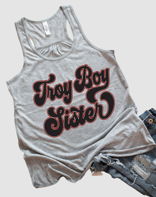 Troy Boy Sister Soft Style Tank/ Troy Baseball Little League Shirts