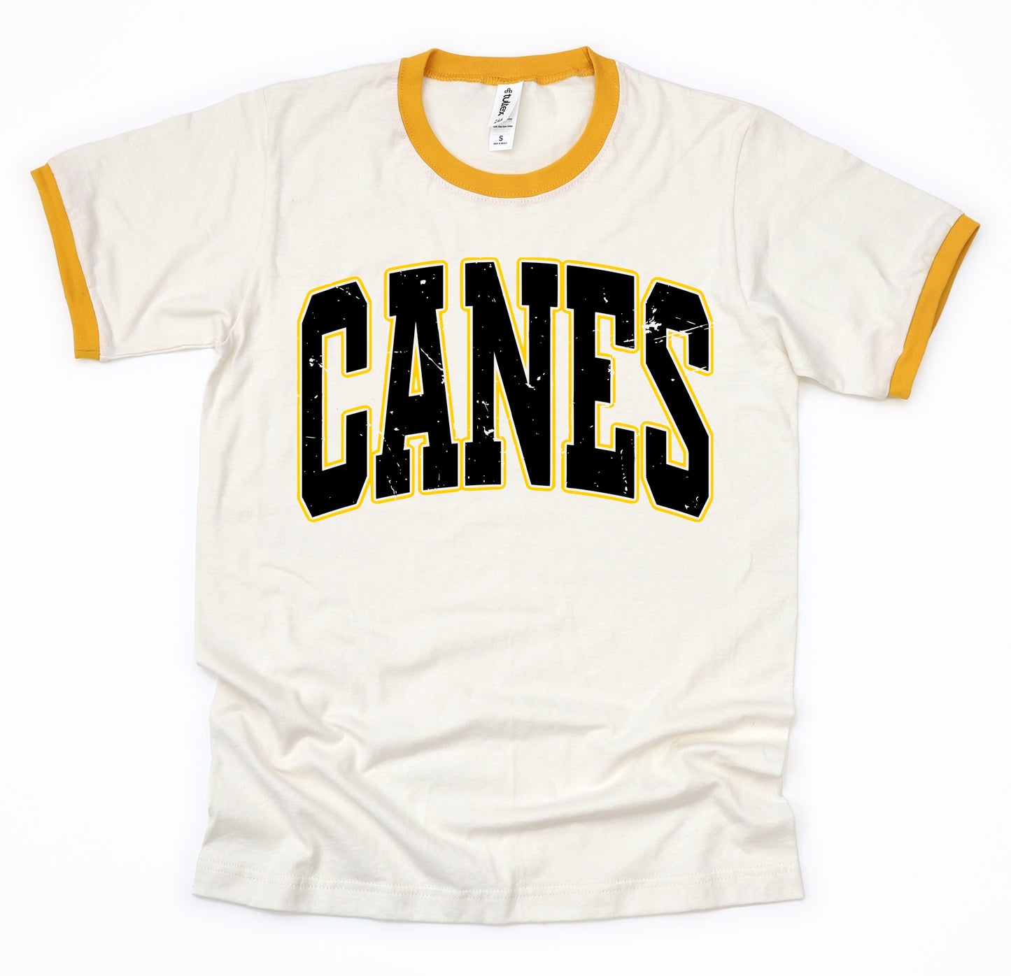 Tultex Brand Ringer Canes Baseball Shirt/  Adult Sizing- Multiple Colors
