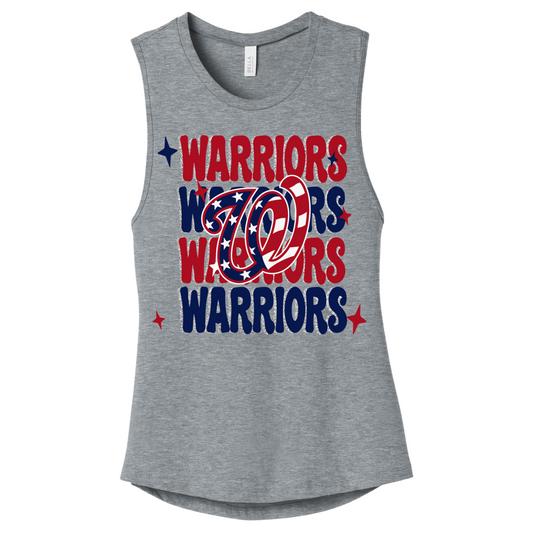 Warriors Baseball Stacked Design Tank/ Multiple Colors