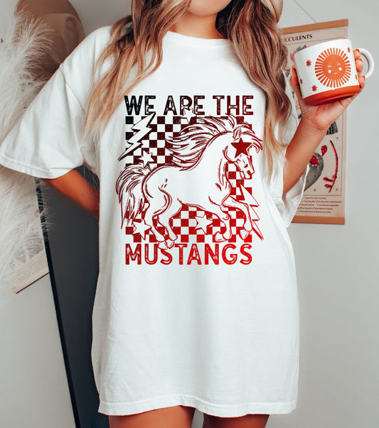 Comfort Colors or Bella Canvas We Are The Mustangs Retro Shirt / DC -Desoto County Schools / Mississippi School Shirt