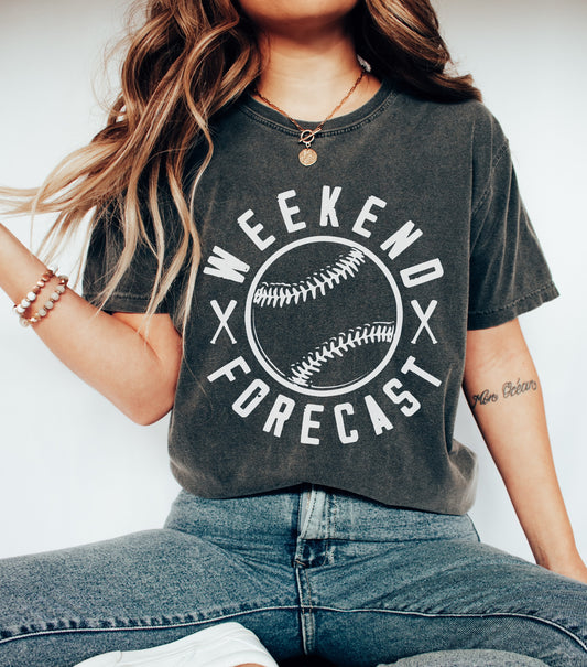 Bella Canvas or Comfort Colors Weekend Forecast Baseball Tee/ Quality Retro Tee