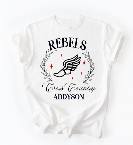 Zion Chapel Rebels Cross Country Shirt /Comfort Colors Brand