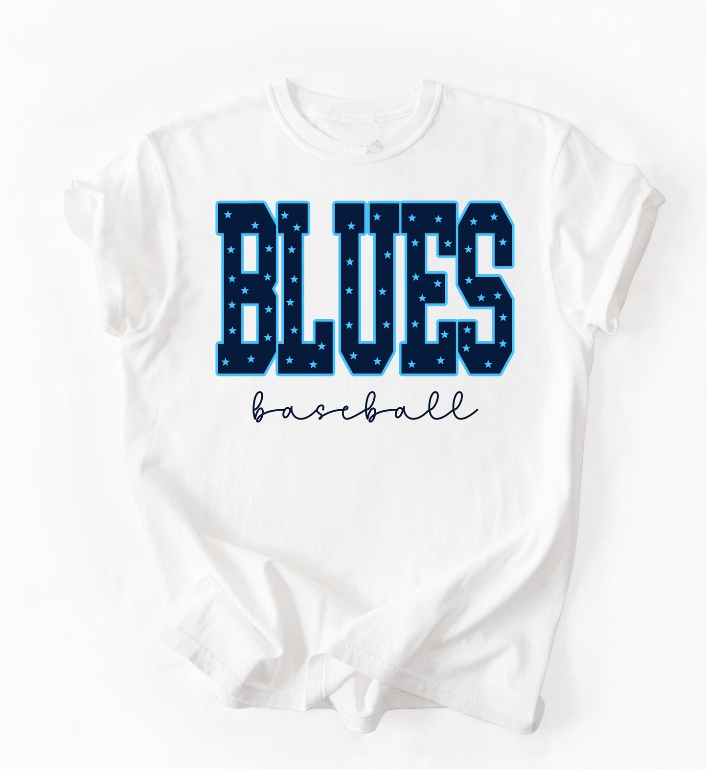 Bella Canvas or Comfort Color Blues Baseball Tee/ Baseball Mom Shirt